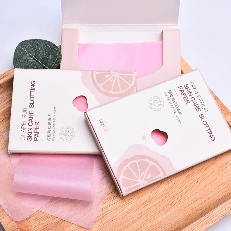 100-Pack Matte Facial Oil Blotting Sheets | Oil Control Facial Blotting Sheets QXL