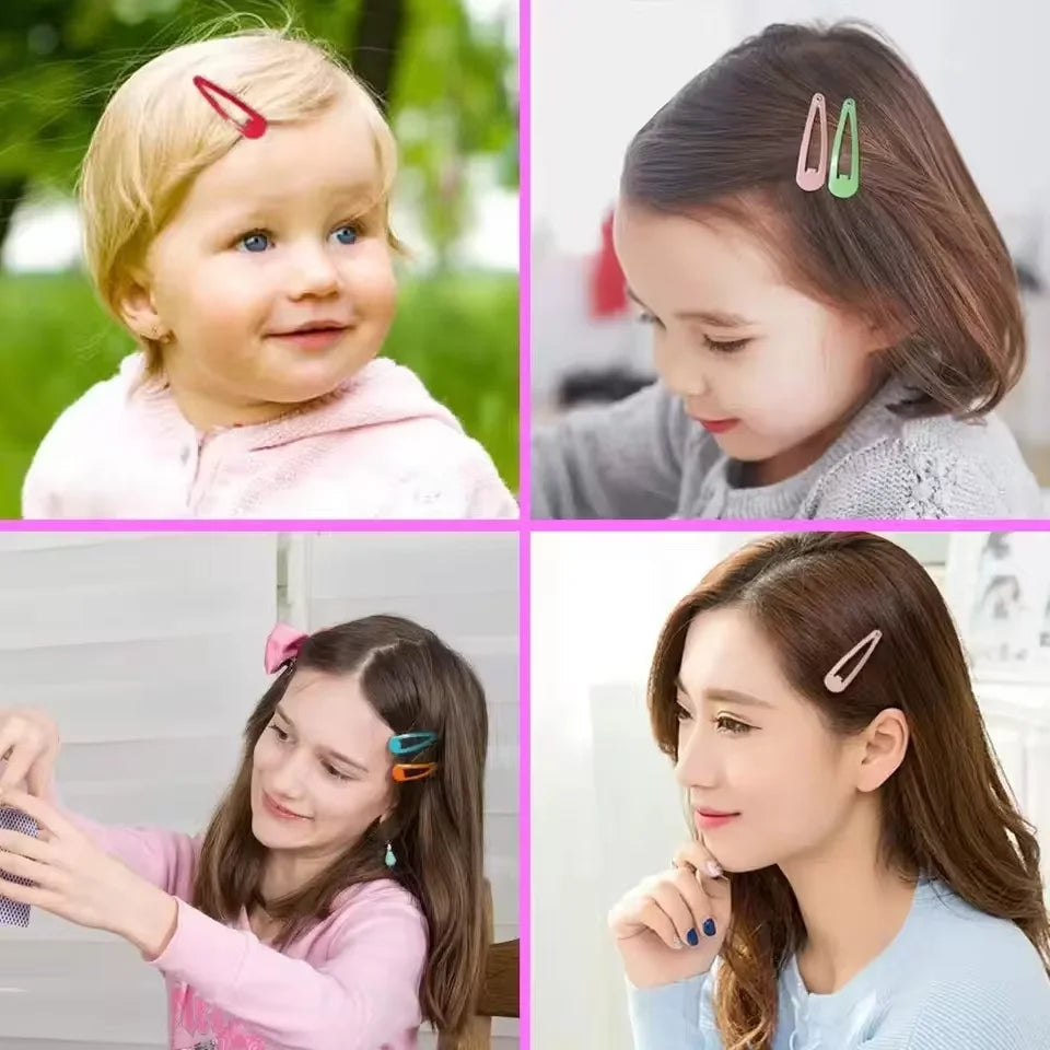 Girls Candy Color Hair Clips | Korean Barrettes 10-Pack Girls Hair Clips QXL