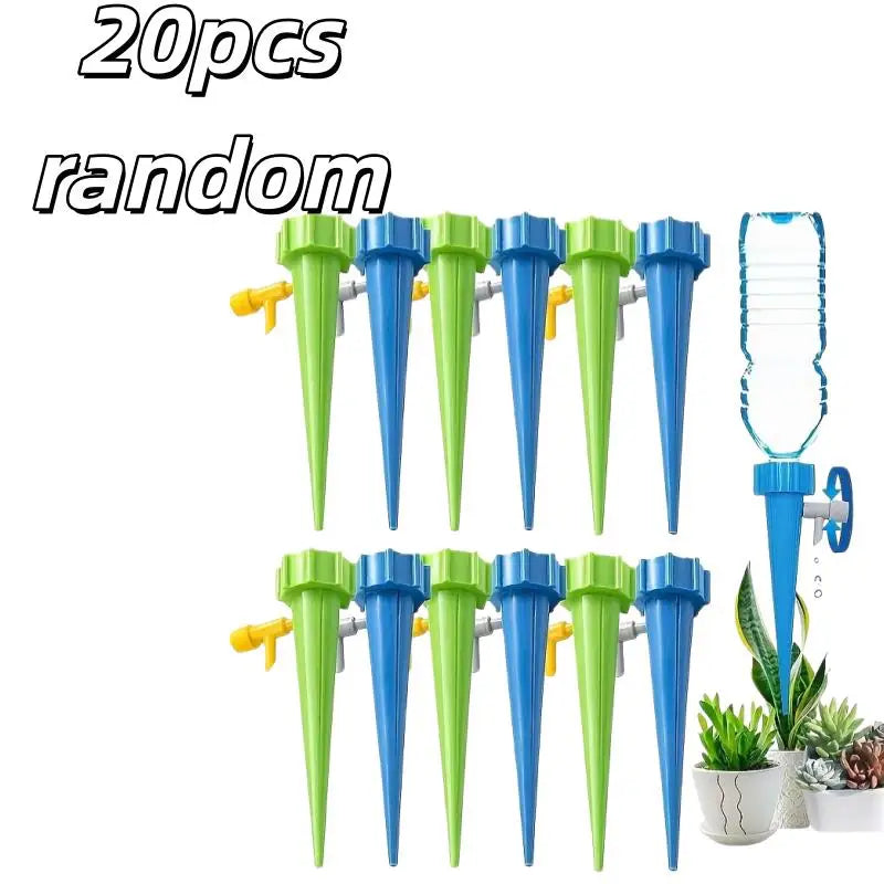Self-Watering Plant Spikes 10/20-Pack | Drip Irrigation Stakes Plant Watering Spikes QXL 20pcs random