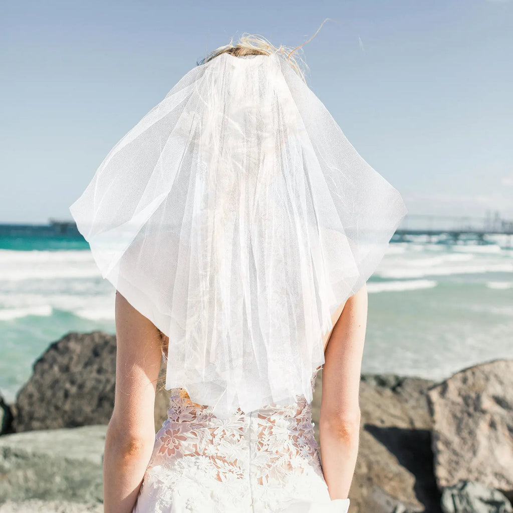 Bride Headband with Veil | Elegant Bridal Headdress Bridal Headband Veil QXL