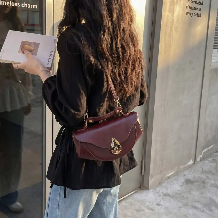 Vintage Luxe Leather Diaper Bag | Women's Large Tote Crossbody Leather Diaper Bag QXL