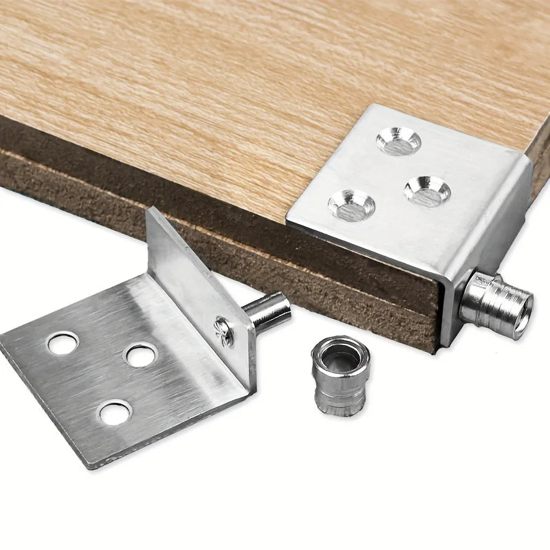 Stainless Steel Hidden Pivot Hinge | Cabinet Door Upper & Lower Cabinet Pivot Hinge QXL