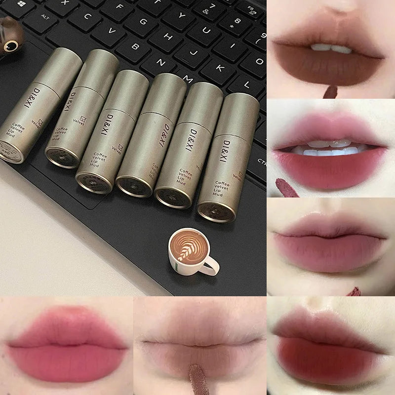 DIXI Mini Matte Lip Glaze – Velvet Latte Shade Lipstick 2g Matte Lip Glaze QXL