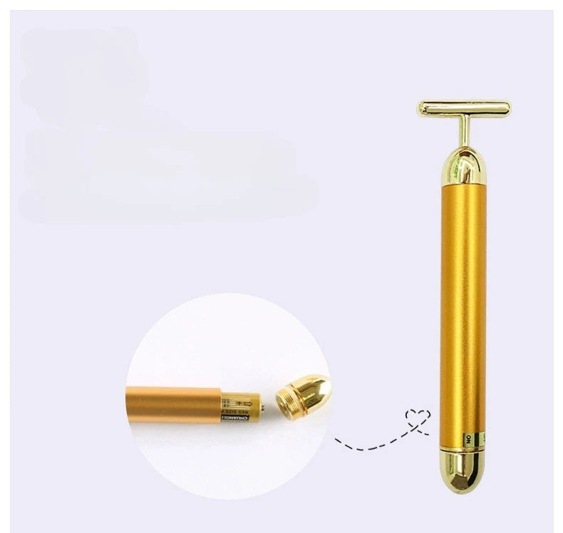 AVZER T-Bar Electric Gold Face Massager Stick Electric Face Massager QXL