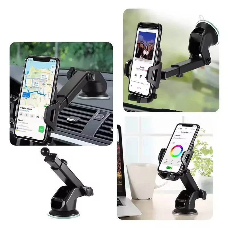 360° Car Phone Holder Suction Cup – Windshield & Dashboard Mount Car Phone Mount QXL