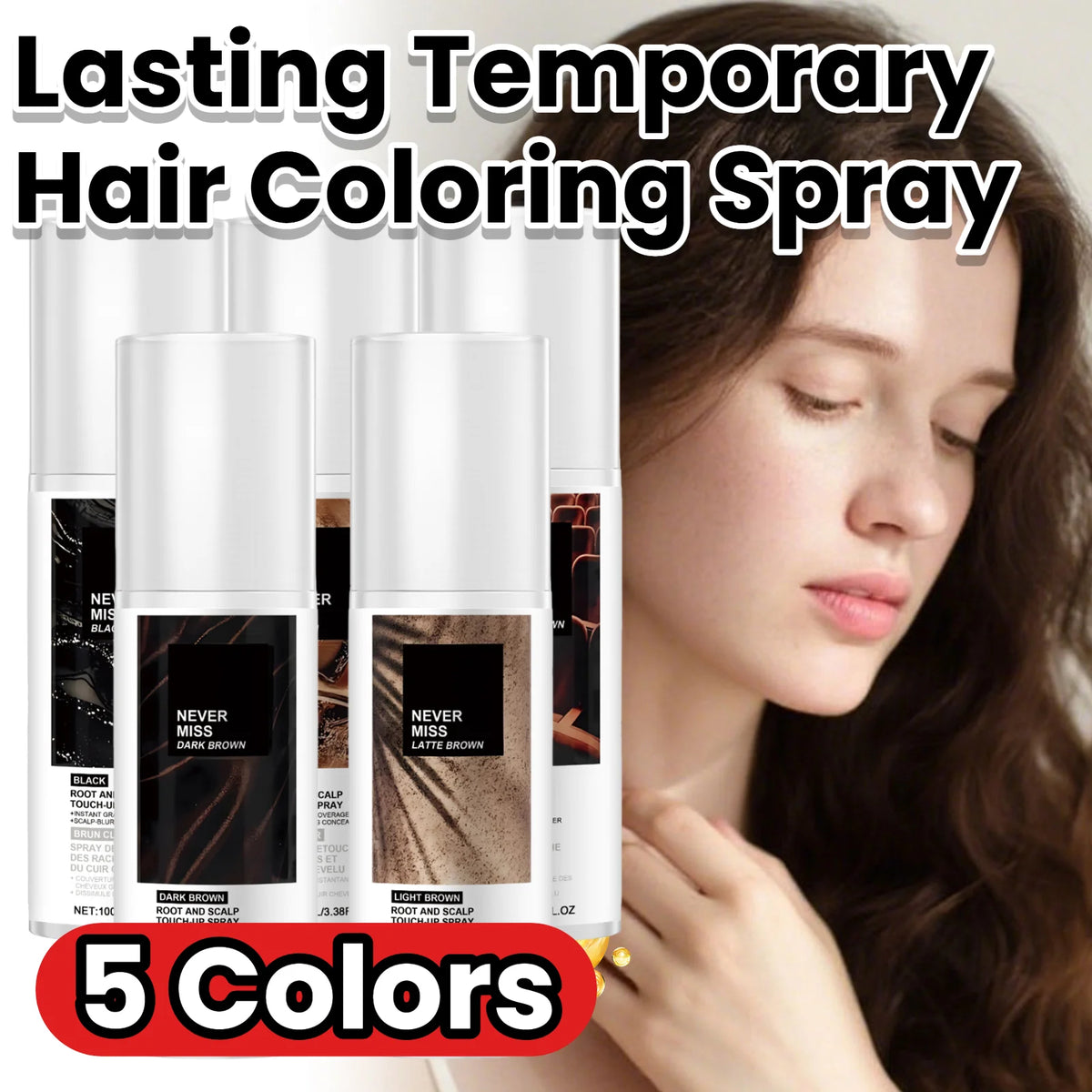 HOEGOA Temporary Hair Color Spray | Root & Gray Cover 100ml Hair Colour Spray QXL