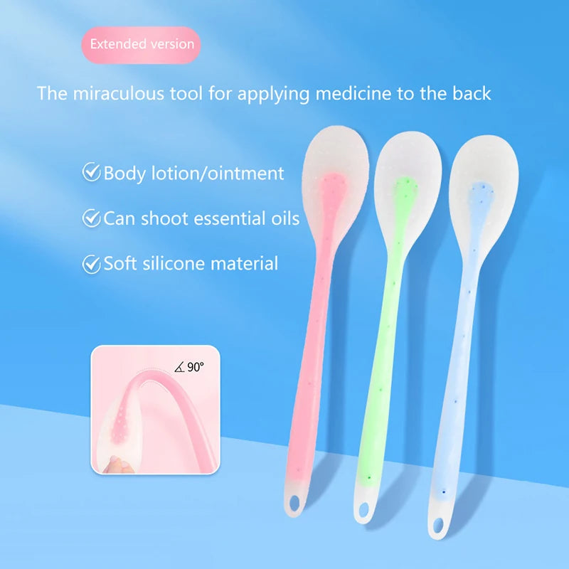 Silicone Long-Handle Sunscreen & Lotion Back Applicator Body Lotion Applicator QXL