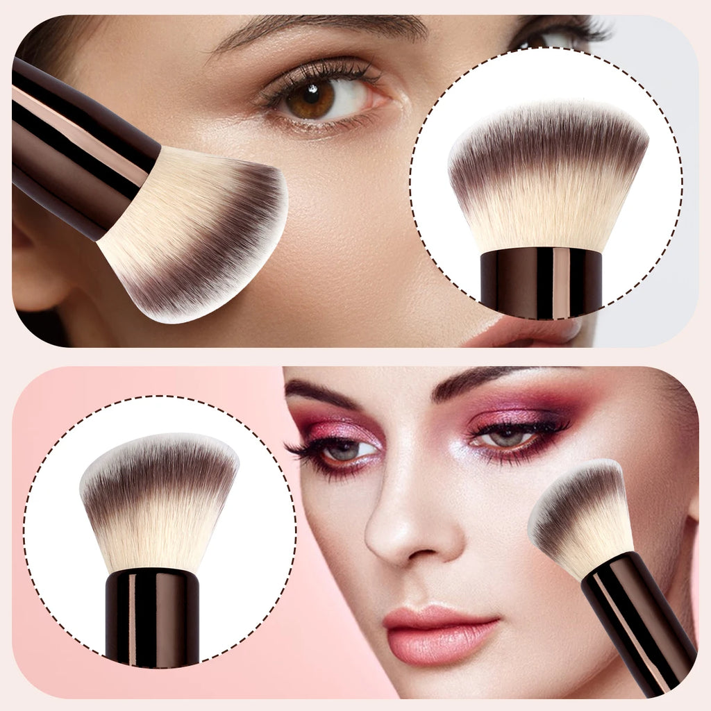 MAANGE Double-Ended Contour & Foundation Brush | Vegan Double-Ended Makeup Brush QXL