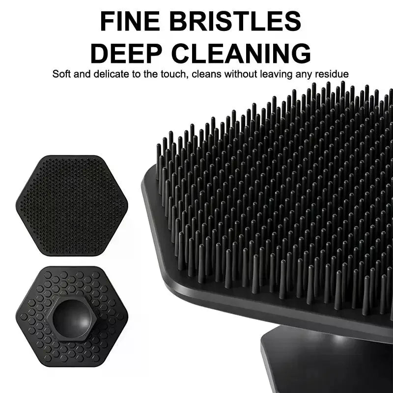 2-Pack Silicone Face Scrub Brush | Deep Clean & Beard Tool Facial Cleansing Brush QXL