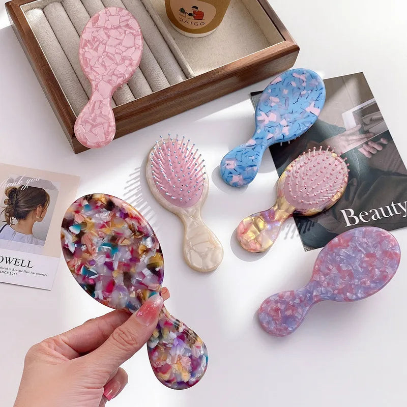 French Retro Acetate Airbag Massage Hair Comb | Portable Airbag Massage Comb QXL