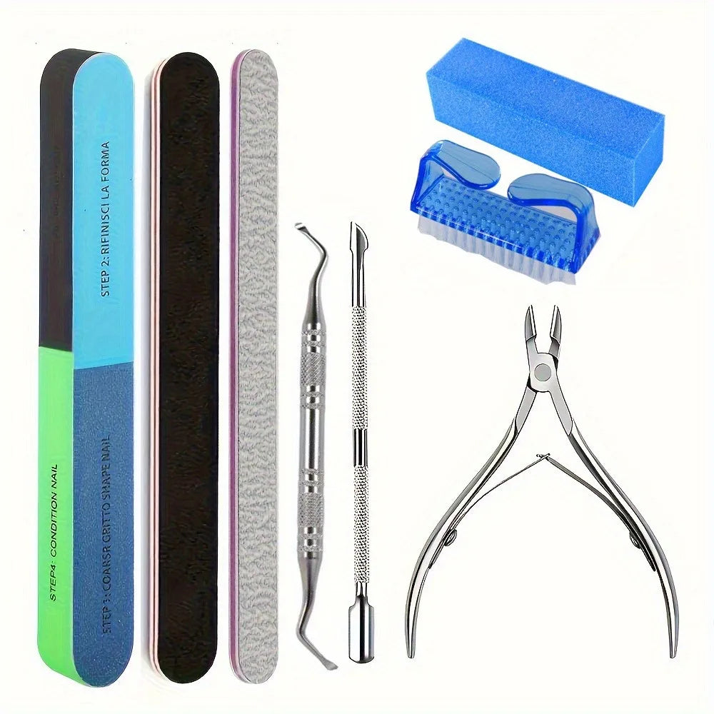 8-Piece Professional Nail Care Kit | Stainless Manicure Set Nail Care Kit QXL