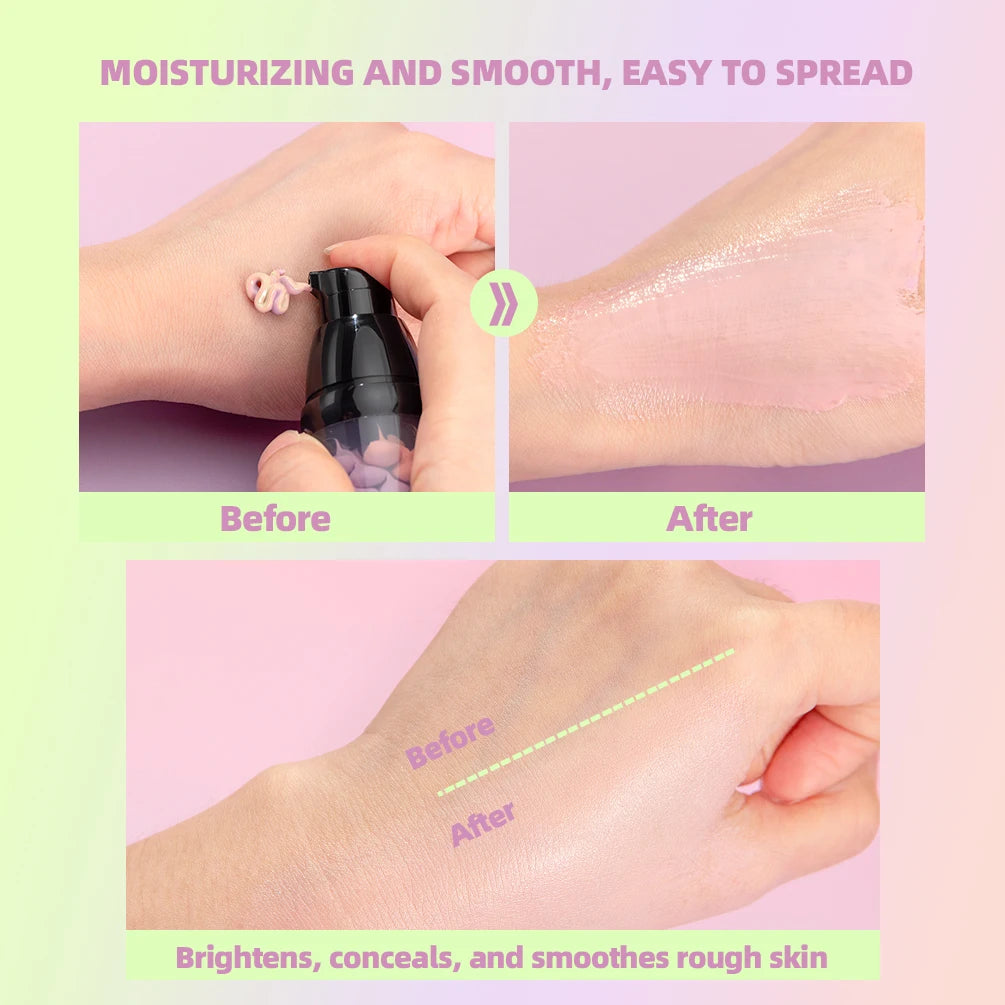 QIBEST 2-Pack Liquid Concealer & Face Primer Foundation Set Concealer & Primer Set QXL