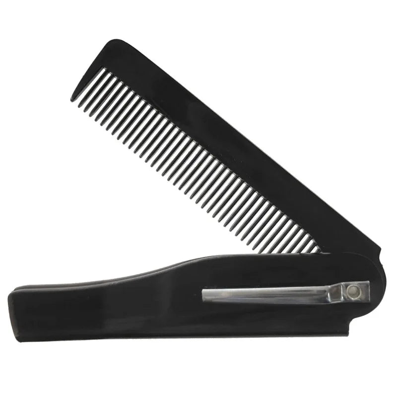 Portable Folding Pocket Hair Comb for Men & Women | Travel Folding Pocket Comb QXL Black 1Pc
