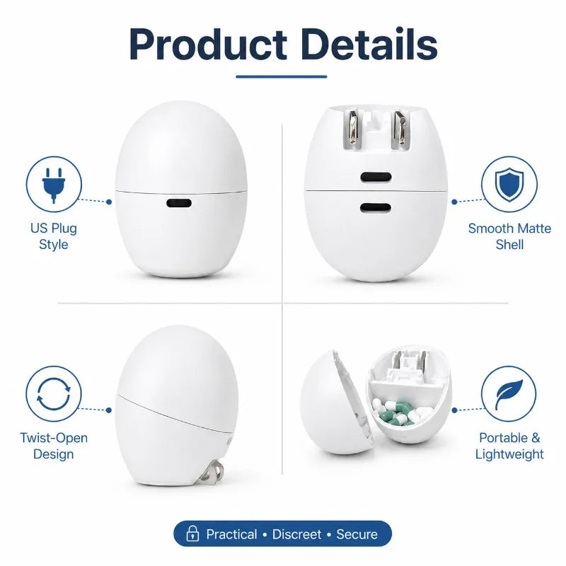 Egg-Shaped Hidden Storage Charger Shell | Secret Stash Hidden Storage Container QXL