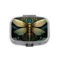 2-Grid Retro Dragonfly Metal Pill Box | Mini Travel Case Travel Pill Case QXL 1Pc