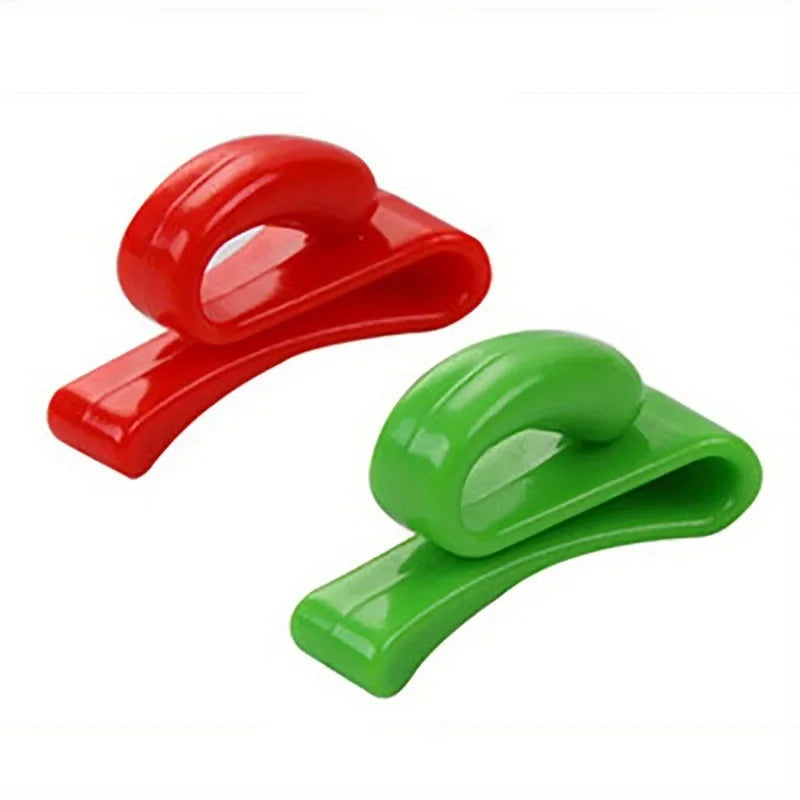 2-Pack Plastic Bag Hook Key Clip | Portable Anti-Loss Key Chain Key Hook Clip QXL Green and blue 2pcs