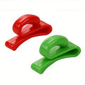2-Pack Plastic Bag Hook Key Clip | Portable Anti-Loss Key Chain Key Hook Clip QXL Green and blue 2pcs