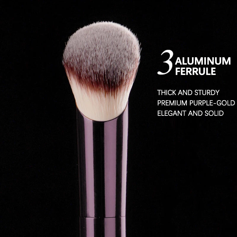 Purple Aluminum Foundation Brush | Soft Fiber Makeup Brush Foundation Makeup Brush QXL