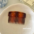 Korean Rhinestone Hair Comb | Colorful Crystal Hairpin Rhinestone Hair Comb QXL Coffee