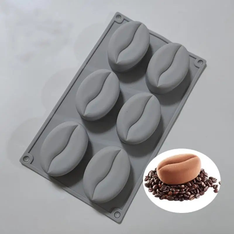 Silicone Coffee Bean Baking Mold | Chocolate Candy Cake Ice Tray Silicone Baking Mold QXL