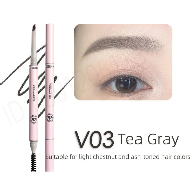 VEECCI Double-Ended Waterproof Eyebrow Pencil | Long-Lasting Eyebrow Pencil QXL V03