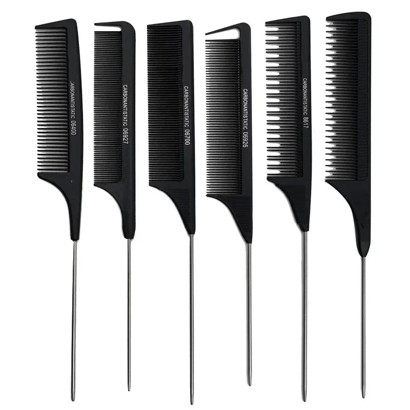 Stainless Steel Rat Tail Comb | Fine Teeth Barber Styling Tool Rat Tail Comb QXL
