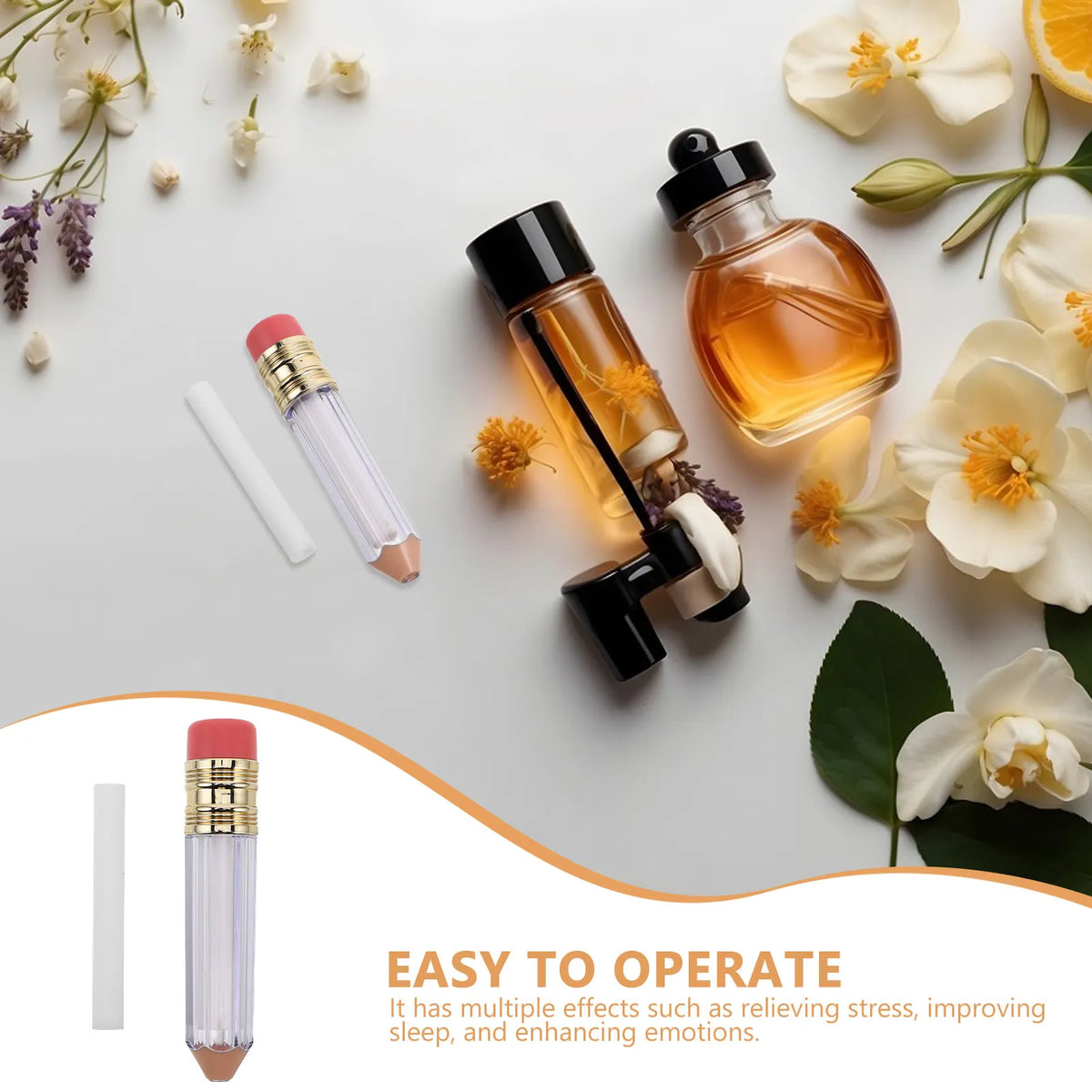 Pencil Nasal Aromatherapy Diffuser – Refillable, 6 Wicks Nasal Aromatherapy Diffuser QXL