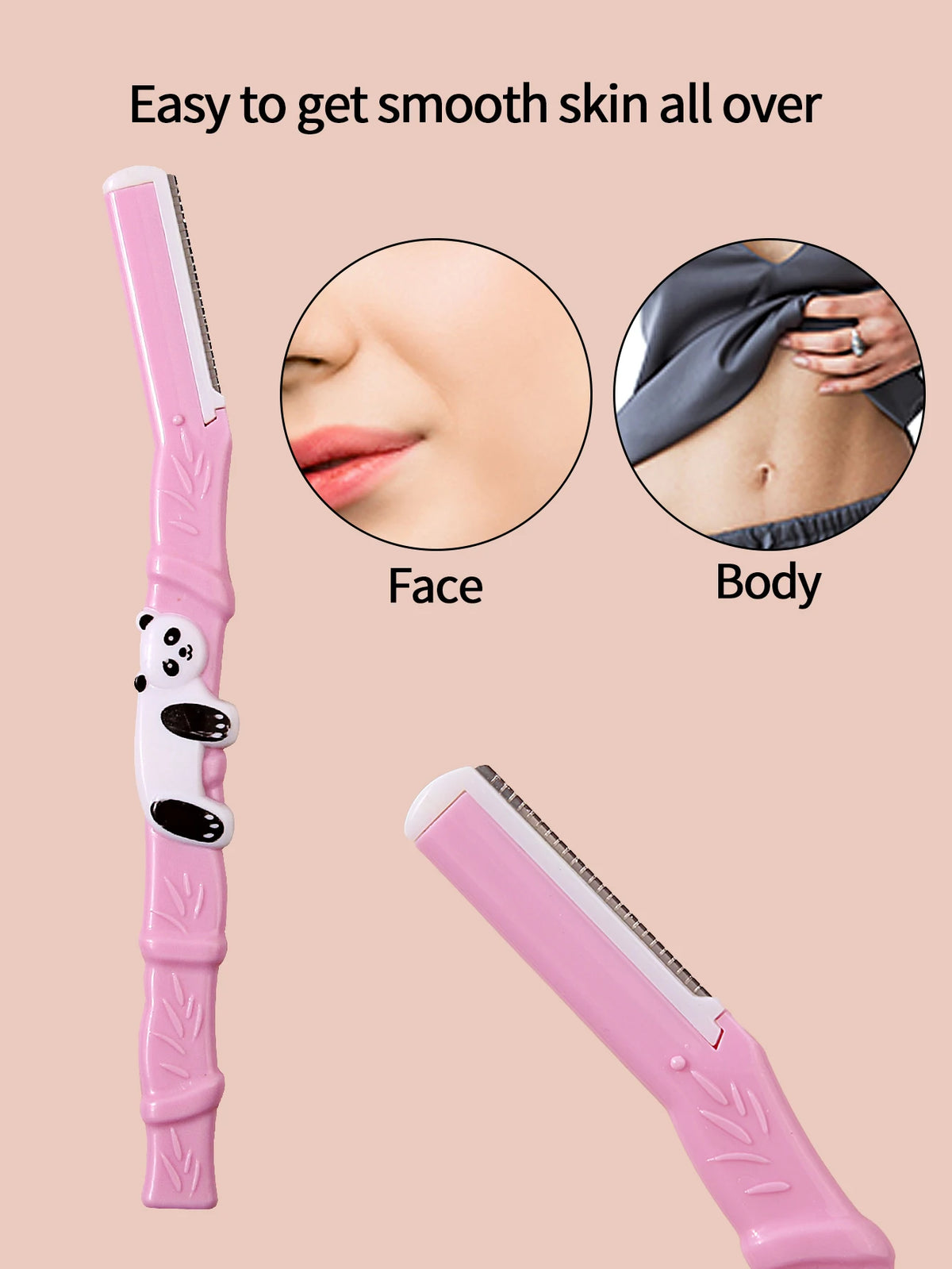 KOSSHOW Eyebrow Razor Trimmer with Safety Cap – Pink Eyebrow Trimmer QXL