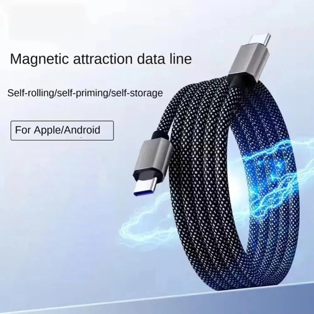 100W Magnetic USB-C Fast Charging Cable | iPhone & MacBook Magnetic Charging Cable QXL