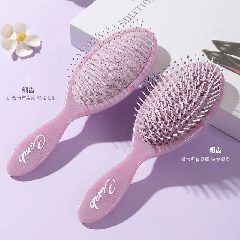 Floral Air Cushion Hair Brush – Detangling Scalp Massage Air Cushion Hair Brush QXL