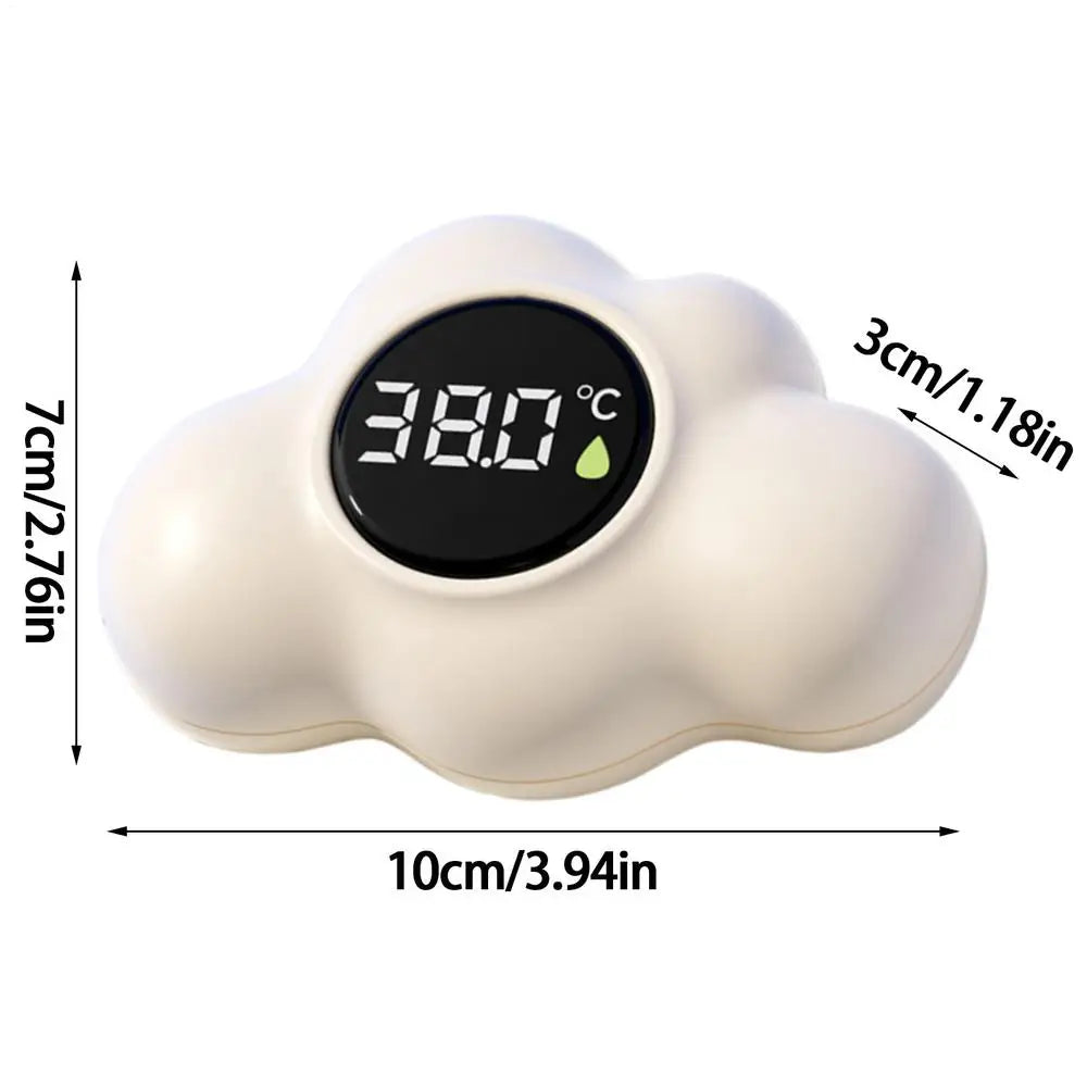 Cloud Floating Baby Bath Thermometer | LED Temperature Gauge Baby Bath Thermometer QXL cream colored