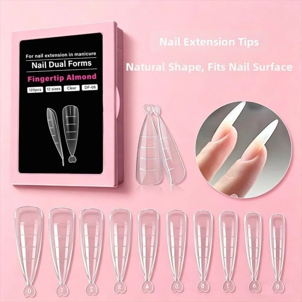French Nail Molds Coffin Square Almond | 12 Sizes Full Cover Nail Art Molds QXL