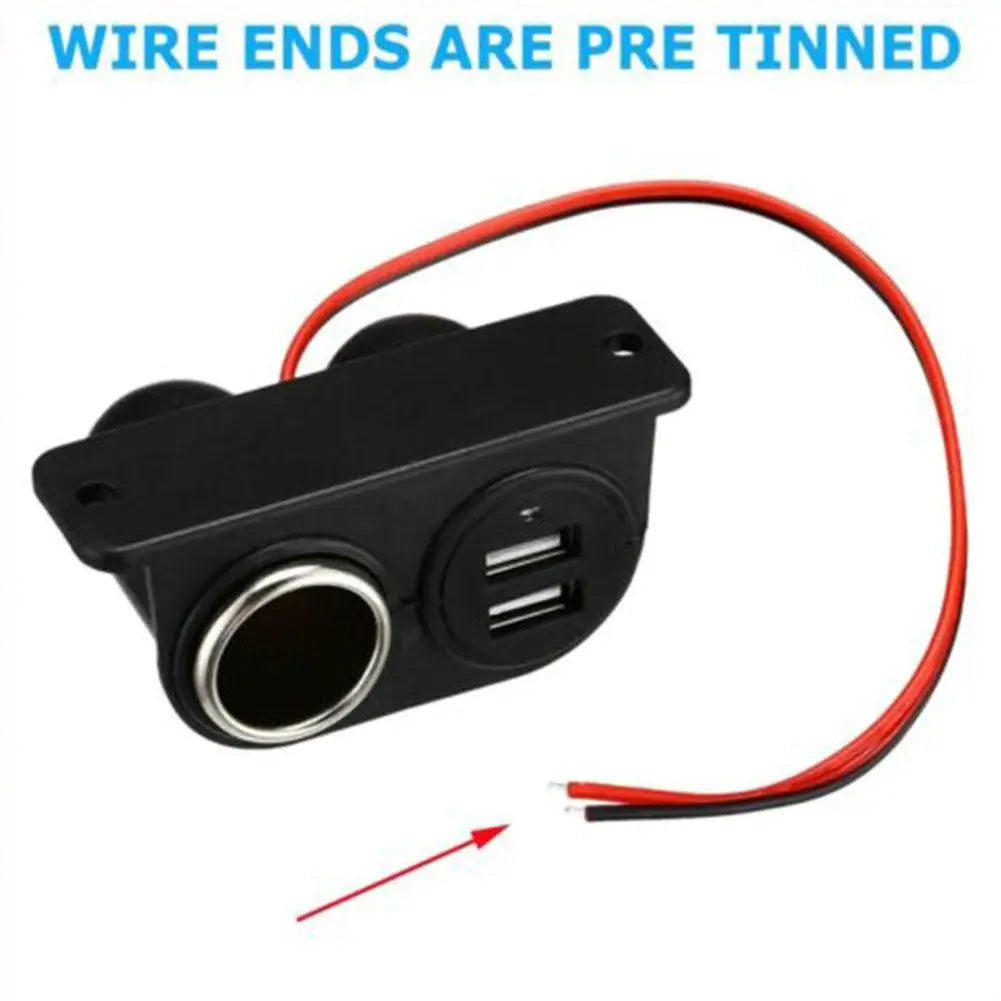 Dual USB Car Charger Socket 5V 3.1A Cigarette Lighter Adapter Car USB Charger QXL