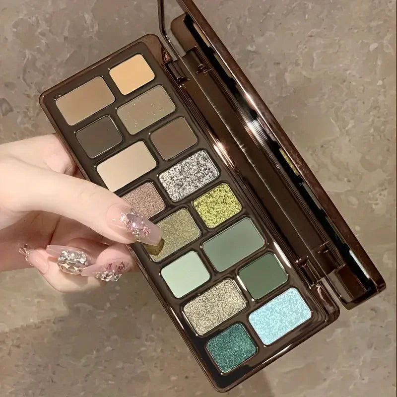 VERONNI 16-Color Eyeshadow Palette – Matte Shimmer Glitter Eyeshadow Palette QXL