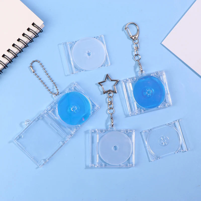 Mini NFC CD Disc Case Keychain | DIY Customizable Pendant Keychain Pendant QXL