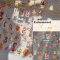 Chinese Dragon 5D Nail Art Stickers | Mythology Nail Decals