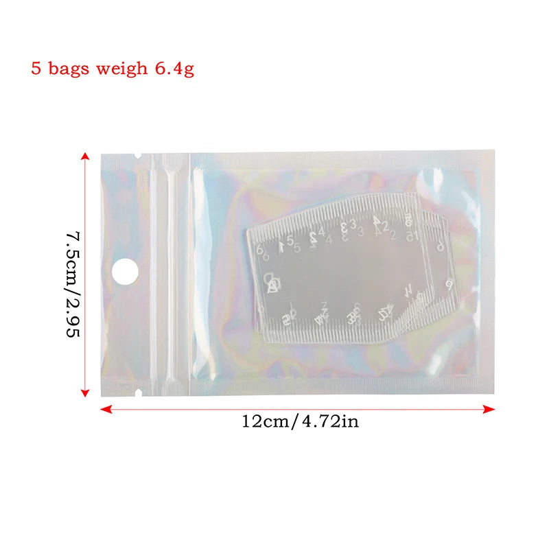 Eyebrow Stencil Ruler Set | Brow Shaping Tool 2/5 Pc Eyebrow Stencil Ruler QXL