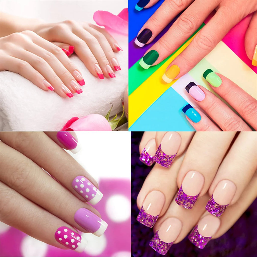 French Manicure Nail Stencil Guide Strips | DIY Nail Art Nail Art Stencil QXL