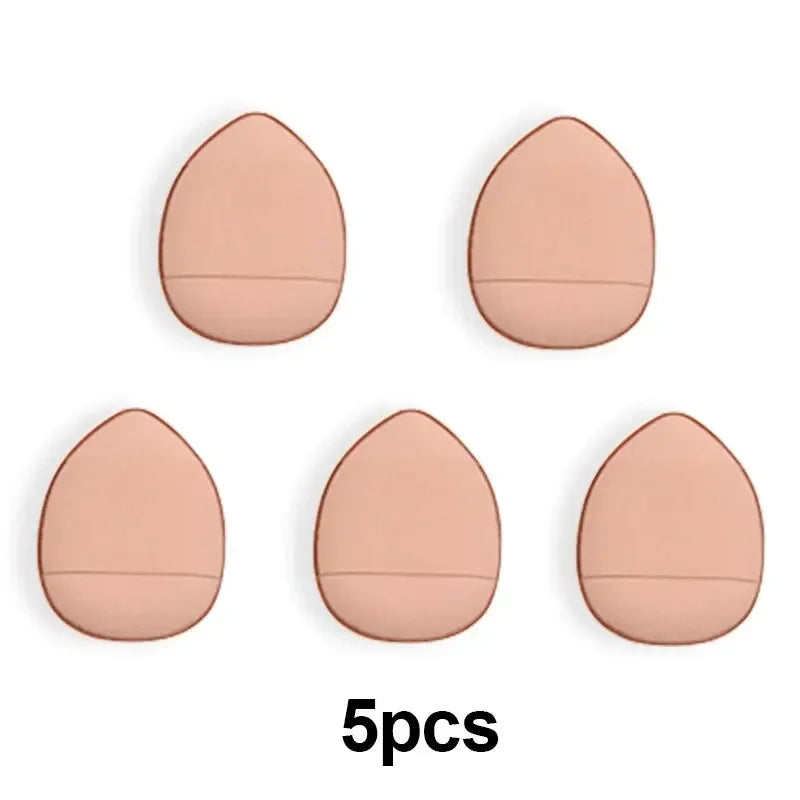 Mini Finger Puff Sponges 5/10-Pack | Foundation & Concealer Makeup Sponge Puff QXL 5 brown in bag