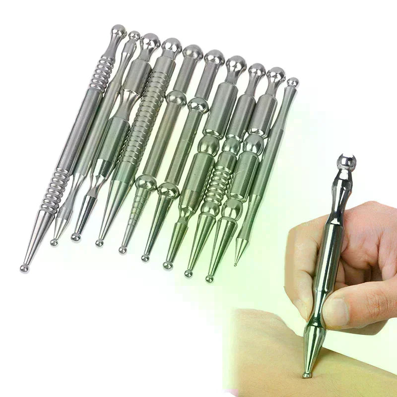 Stainless Steel Acupressure Pen | Trigger Point Massage Tool Acupressure Massage Pen QXL