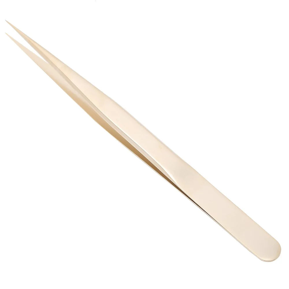 Gold Fine Point Precision Tweezers | Nail Art, Lash & Bead Tool Precision Tweezers QXL