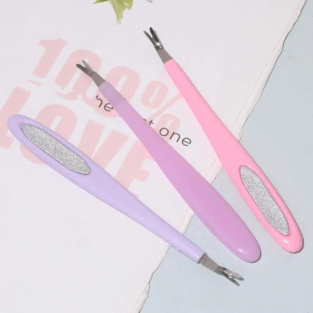 Stainless Steel Cuticle Trimmer & Exfoliating Nail File Tool Cuticle Nail File QXL
