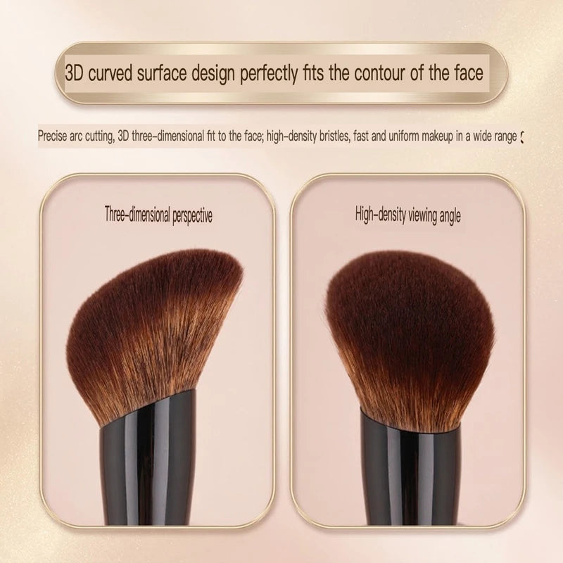 R90 Slope Powder & Contour Brush | Ultra-Soft Wool Fiber Powder Contour Brush QXL