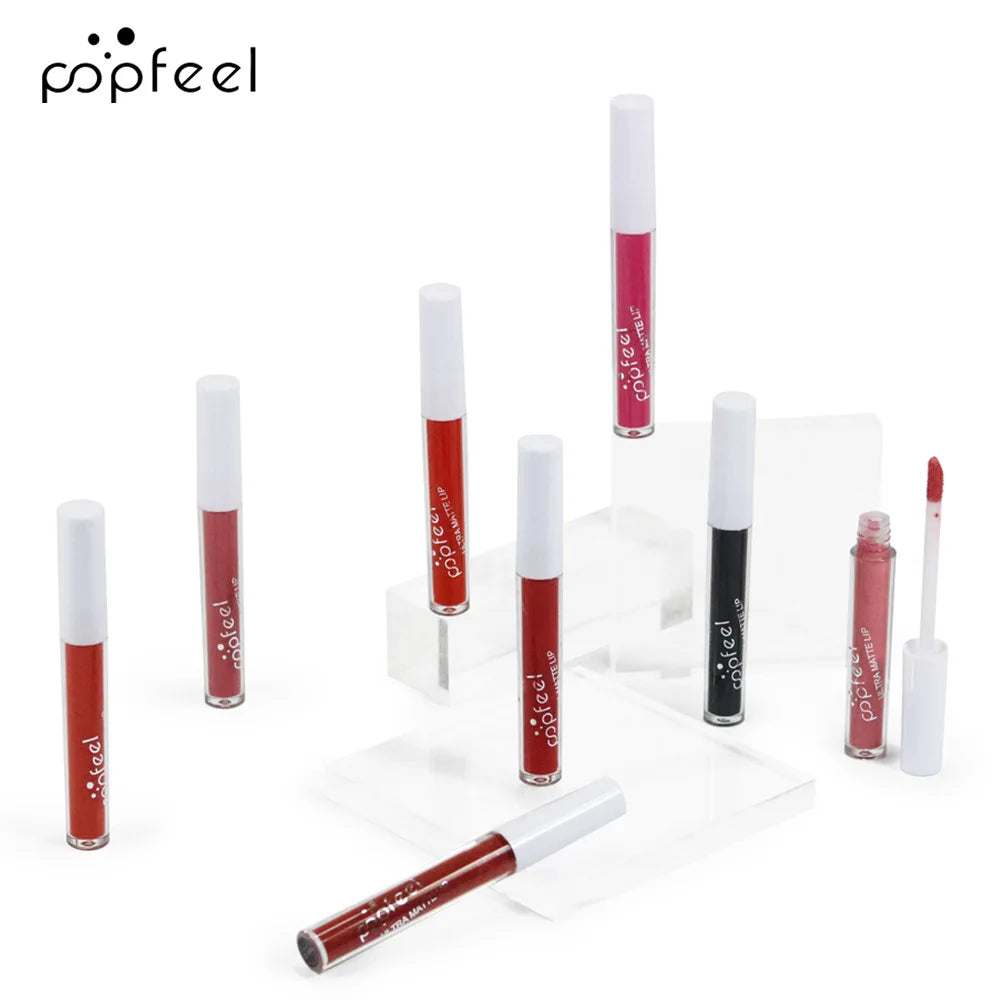 High-Pigment Matte Velvet Lip Gloss – 8 Shades, Waterproof Matte Lip Gloss QXL