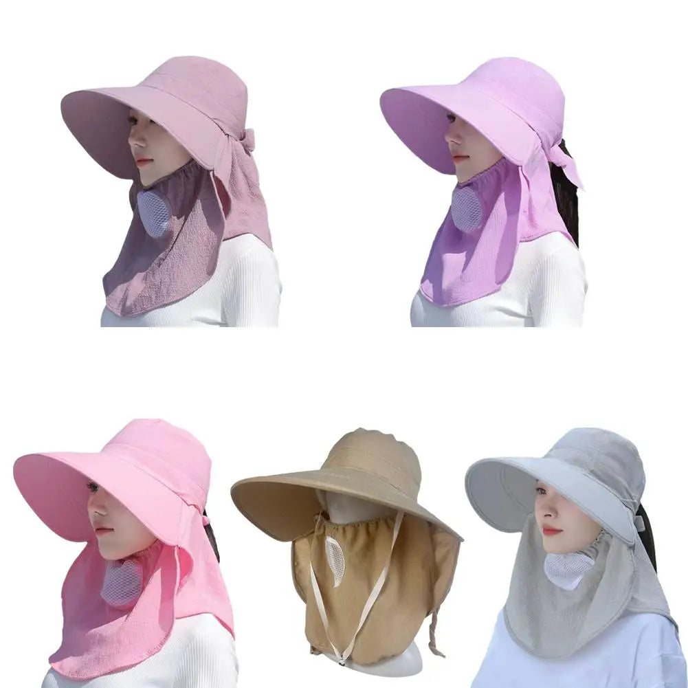 Wide Brim UV Sun Hat | Full Face & Neck Coverage Unisex Wide Brim Sun Hat QXL