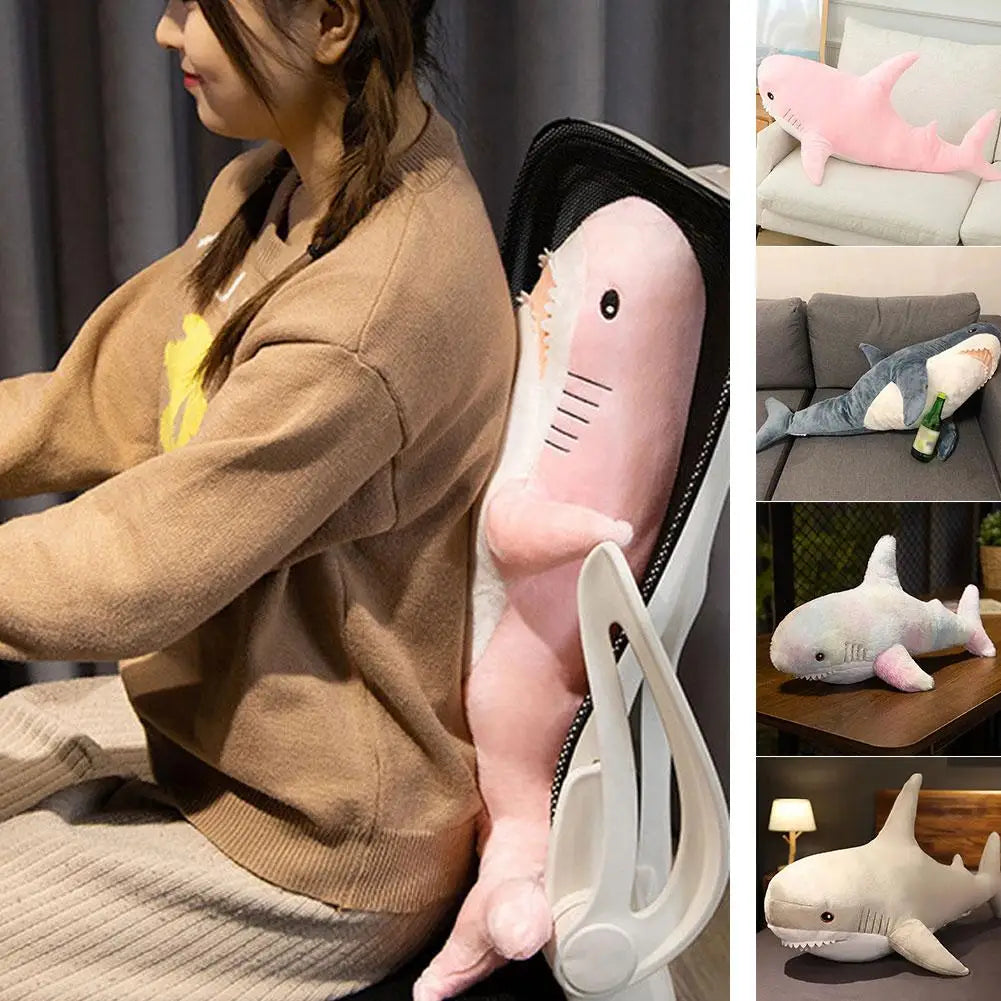 Cute Shark Plush Stuffed Animal Pillow Cushion | Fun Gift Plush Stuffed Toy QXL