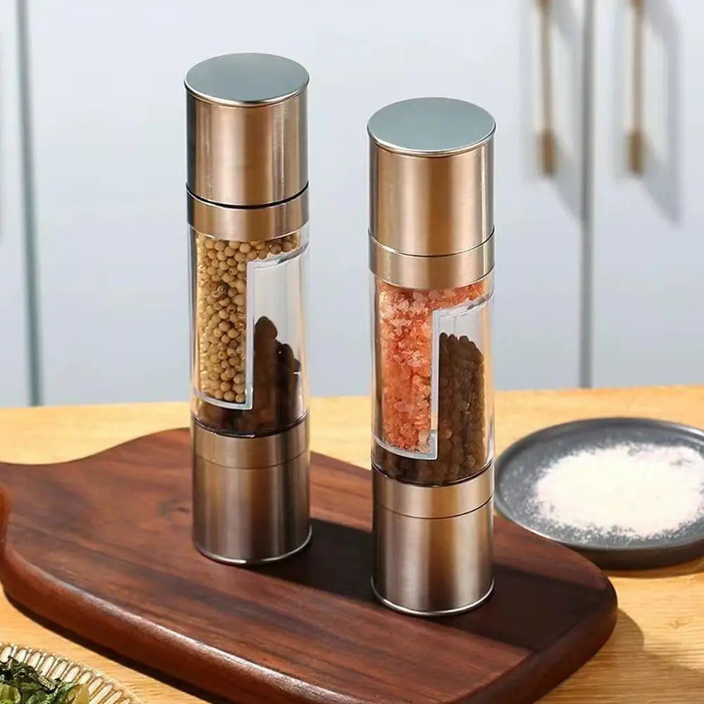 2-in-1 Salt & Pepper Grinder | Adjustable Ceramic Mill Spice Grinder QXL
