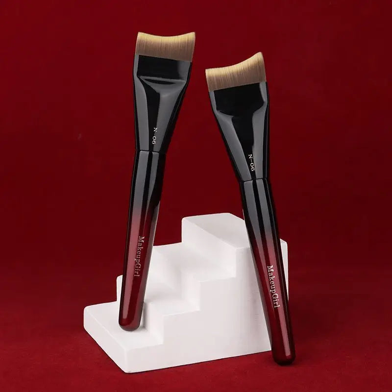 Flat Head Foundation Brush | Curved Lightweight Makeup Tool Foundation Makeup Brush QXL