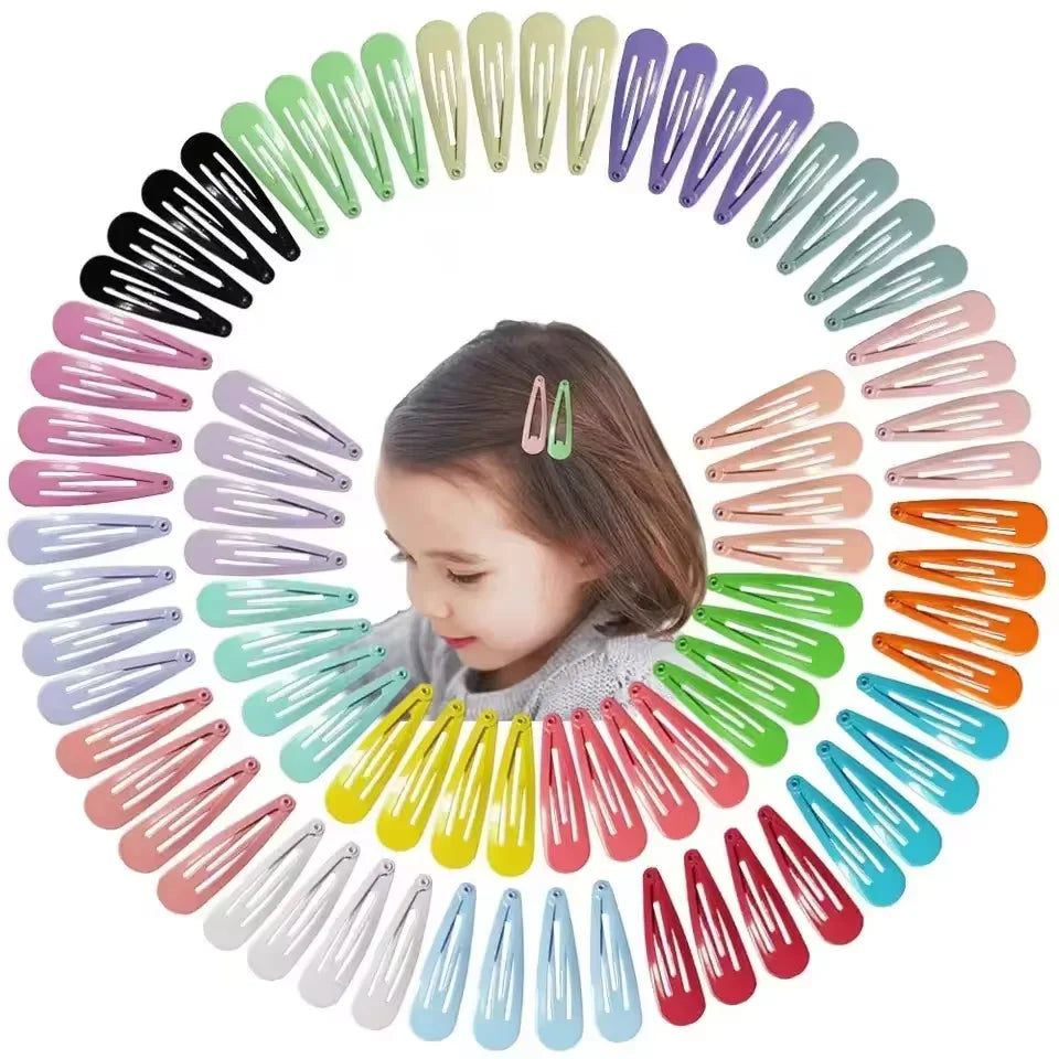 Girls Candy Color Hair Clips | Korean Barrettes 10-Pack Girls Hair Clips QXL