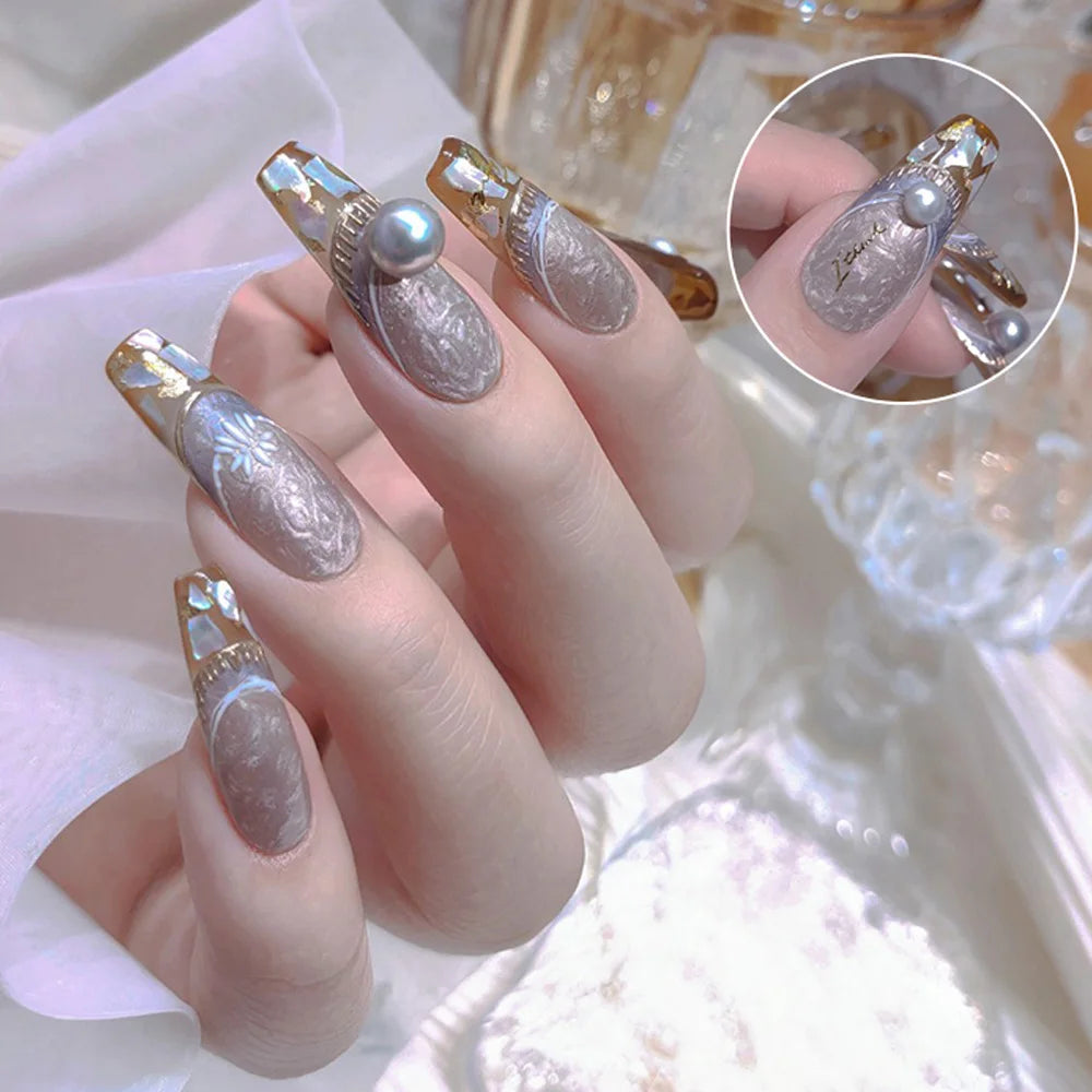 Pearl Shell Thread Gel Nail Polish 12ml | 6 Colors UV Soak Off Gel Nail Polish QXL
